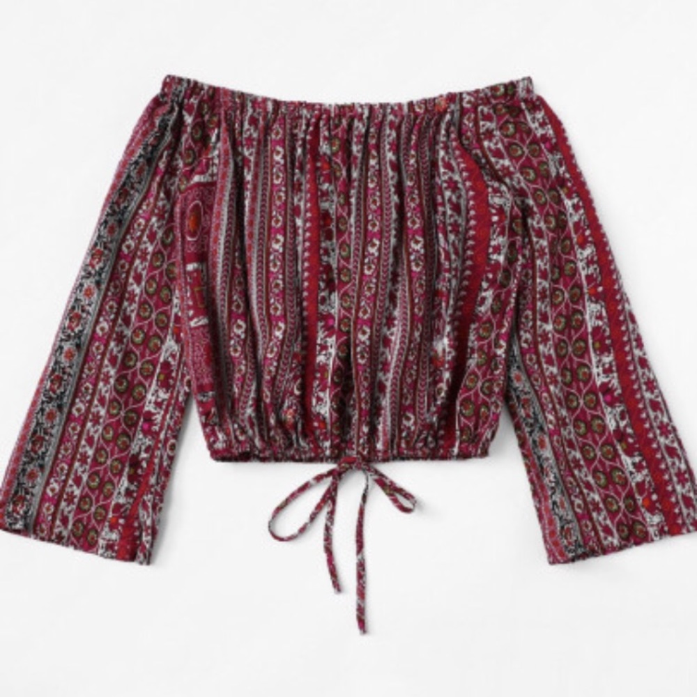 Off the shoulder crop top